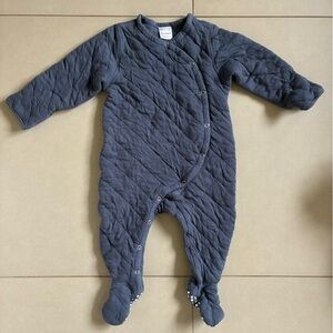 Hanna Andersson Charcoal Quilted Kids Footie